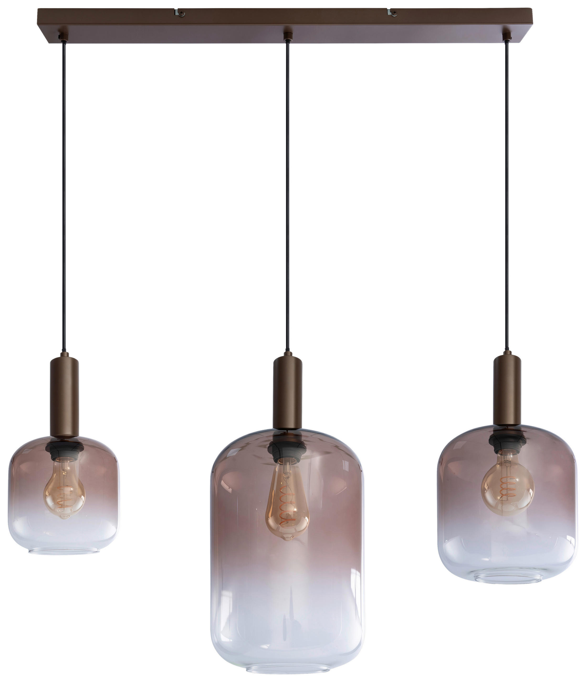 Thumbnail - Collet's Monde Hängeleuchte, Braun, Metall, Glas, Abstraktes,Abstraktes, 22x120x82.5 cm, RoHS, CE, Lampen & Leuchten, In...