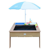 SAND & WASSERTISCH LINDA Holz, Kunststoff Blau, Braun, Weiß  - Blau/Braun, KONVENTIONELL, Holz/Kunststoff (93,5/50/110cm) - Ambia Garden