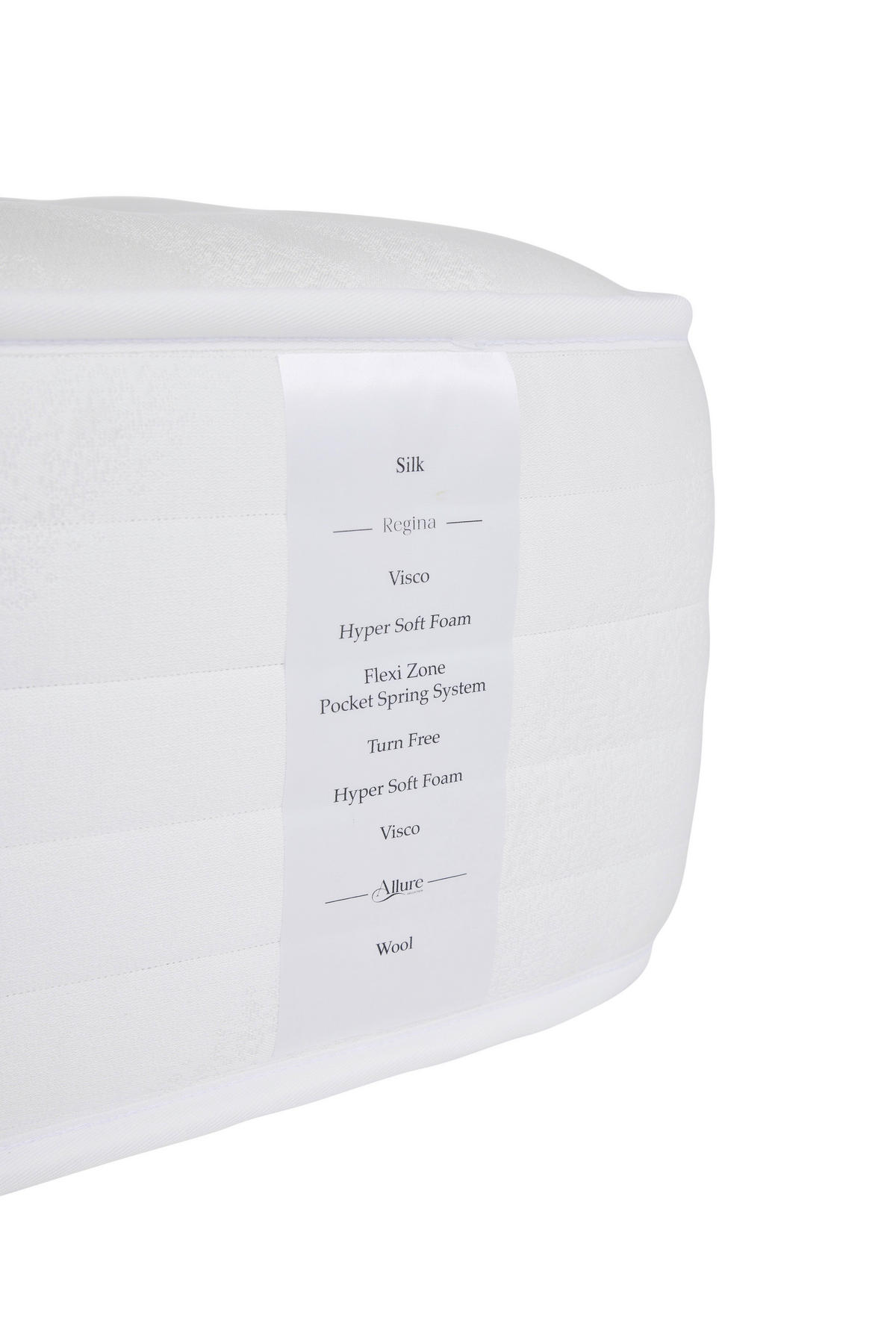 BOXSPRINGMATRATZE ALLURE REGINA H3/H4, 90/200 cm, Höhe ca.: 33 cm,  - Creme, Basics, Textil (90/200cm)