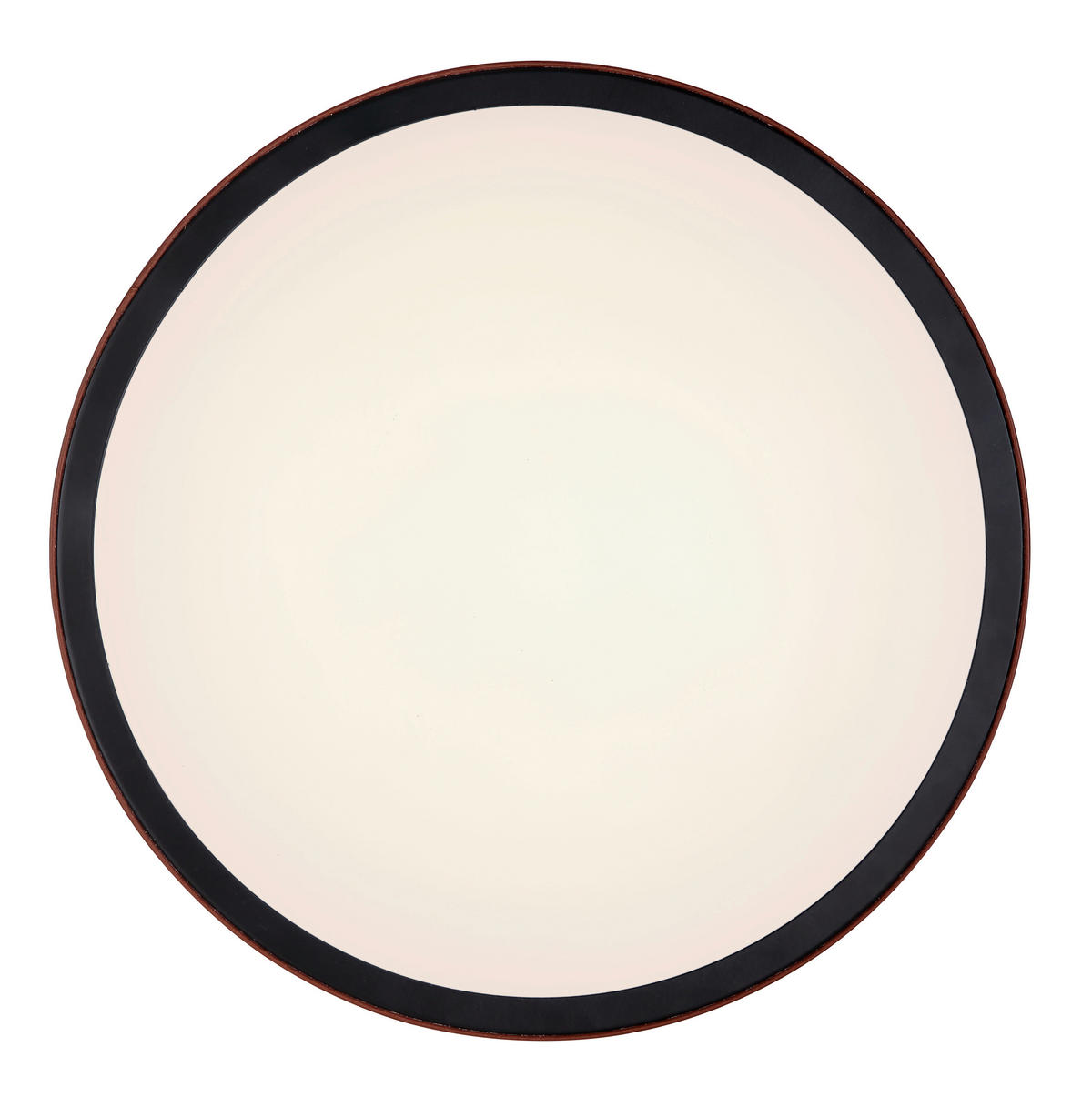 LED-DECKENLEUCHTE 12 W  30/8 cm    - Weiss/Dunkelbraun, Konventionell, Leder/Kunststoff (30/8cm) - Globo