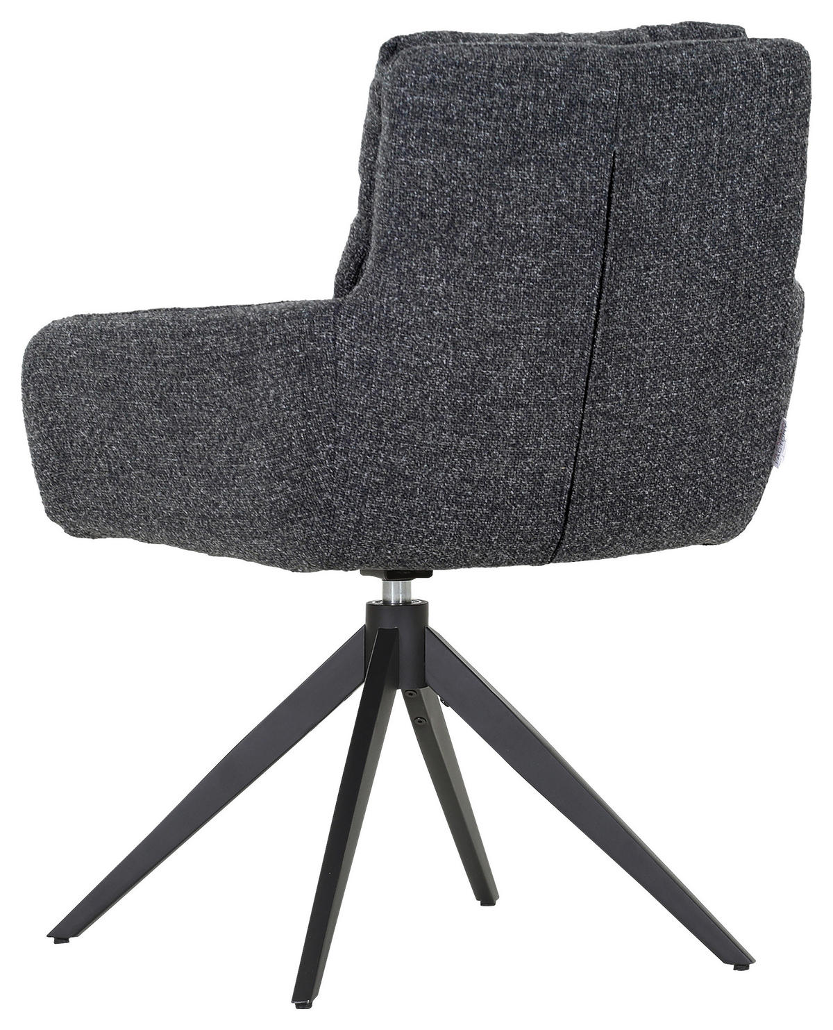 ARMLEHNSTUHL  in Flachgewebe  - Anthrazit/Schwarz, Design, Textil/Metall (60/89/69cm) - Novel