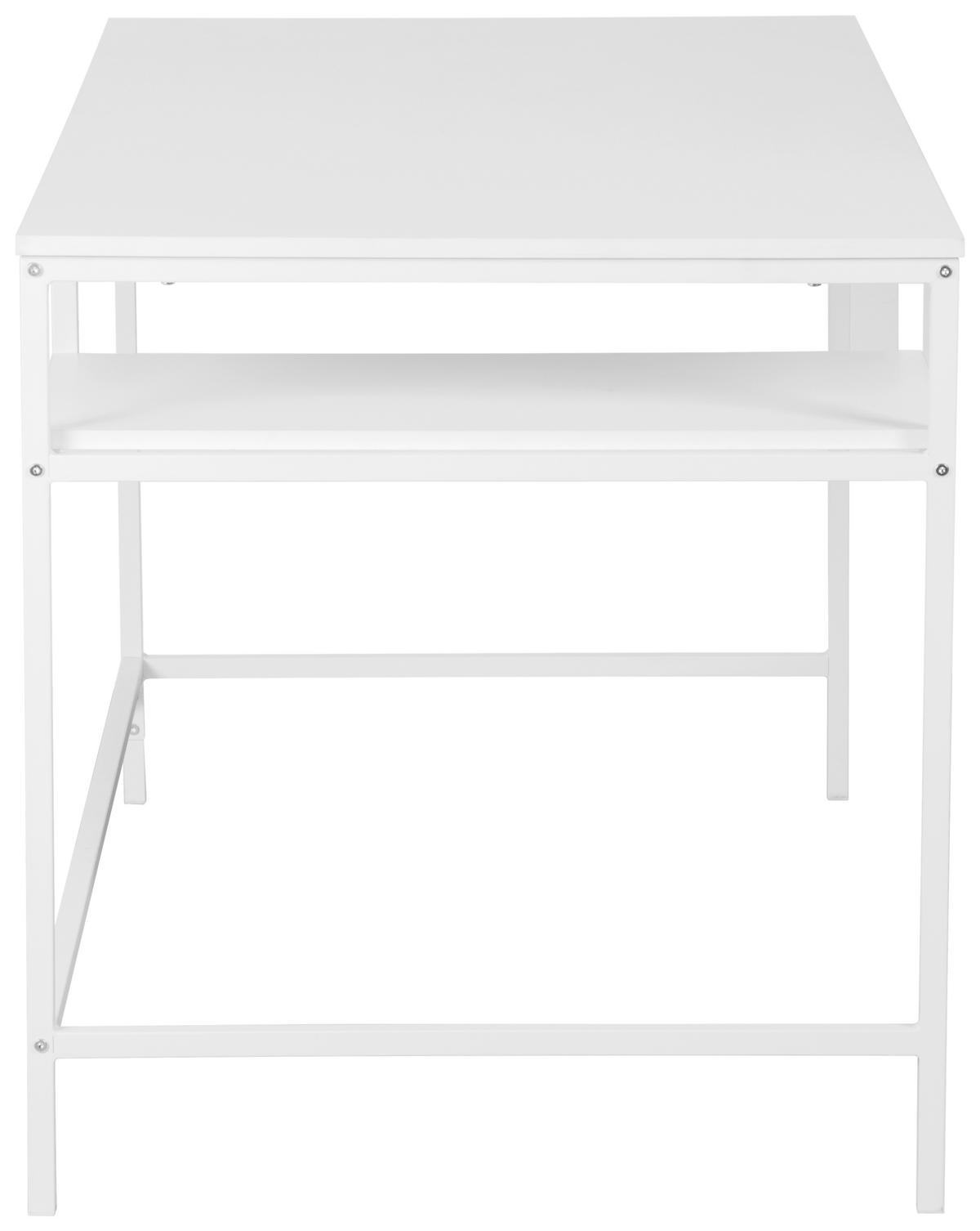 SCHREIBTISCH 140/70/75 cm  in Weiß  - Weiß, LIFESTYLE, Holzwerkstoff/Metall (140/70/75cm) - Carryhome