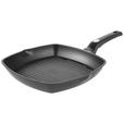 GRILLPFANNE Perfect Cooking Greblon®-Antihaftbeschichtung  - Edelstahlfarben/Schwarz, Basics, Kunststoff/Metall (28/28cm) - Homeware Profession.
