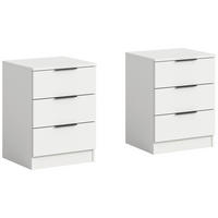 NACHTSCHRANKSET 45/60/40 cm  - Schwarz/Weiß, MODERN, Holzwerkstoff/Kunststoff (45/60/40cm) - MID.YOU