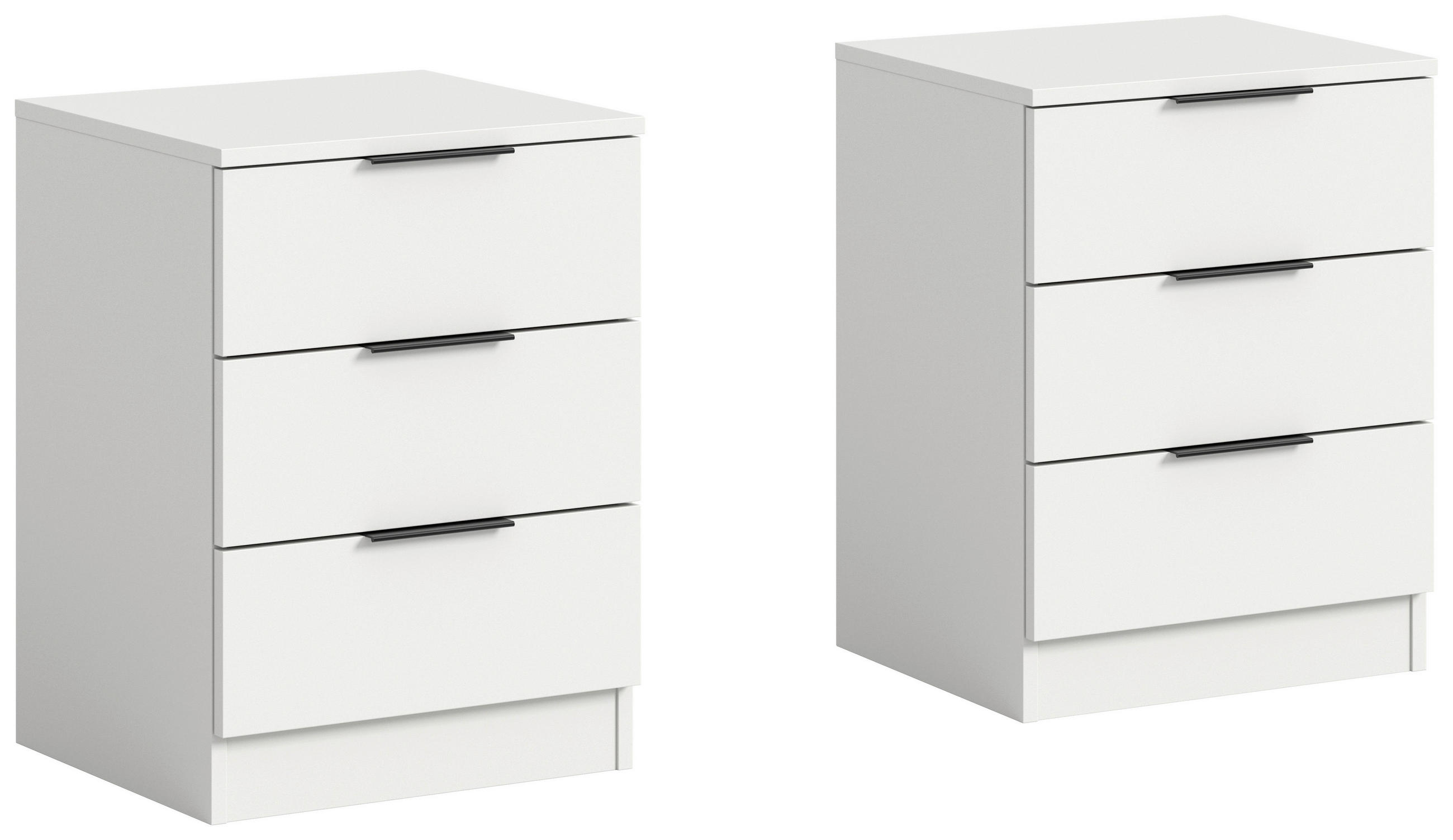 MID.YOU SADA NOČNÍCH STOLKŮ, bílá, 45/60/40 cm