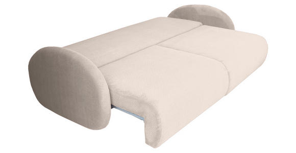 SCHLAFSOFA Chenille Creme - Creme/Schwarz, KONVENTIONELL, Kunststoff/Textil (222/90/100cm) - Carryhome