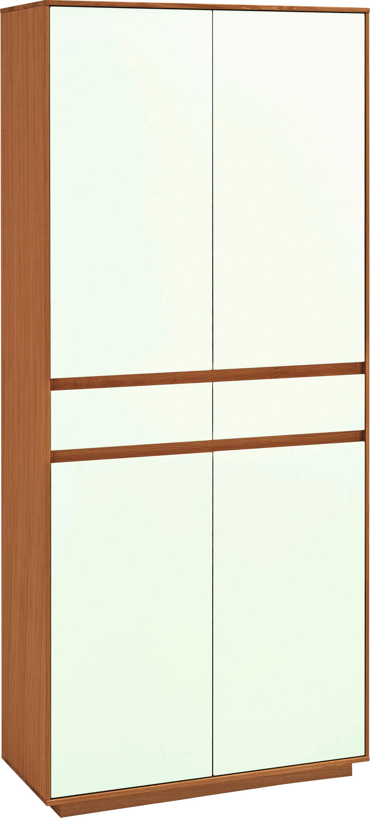 GARDEROBENSCHRANK 86/193/37 cm  - Eichefarben/Weiß, Basics, Holz/Holzwerkstoff (86/193/37cm)