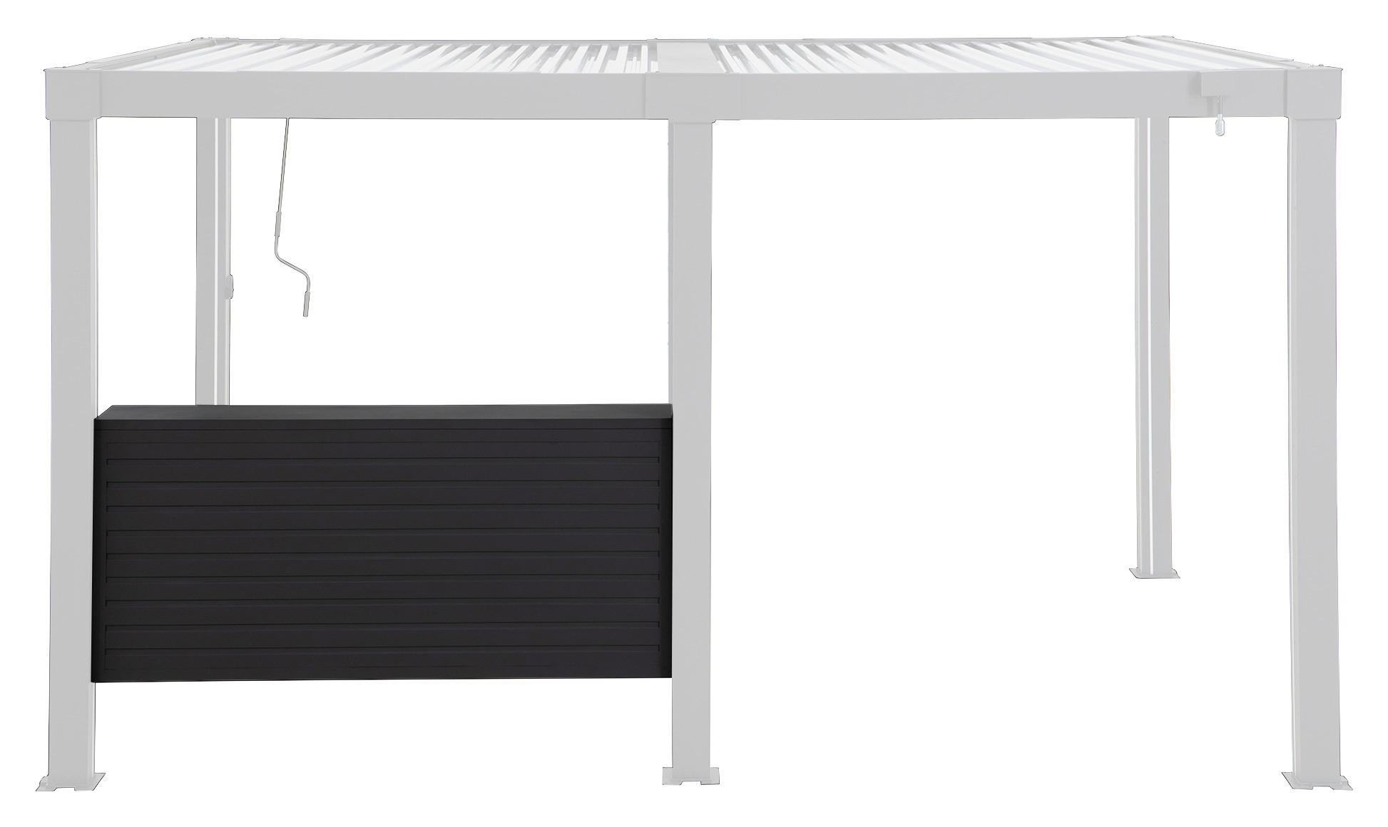 PERGOLA-BAR 182/82/30 cm  - Anthrazit, Basics, Metall (182/82/30cm) - Modante