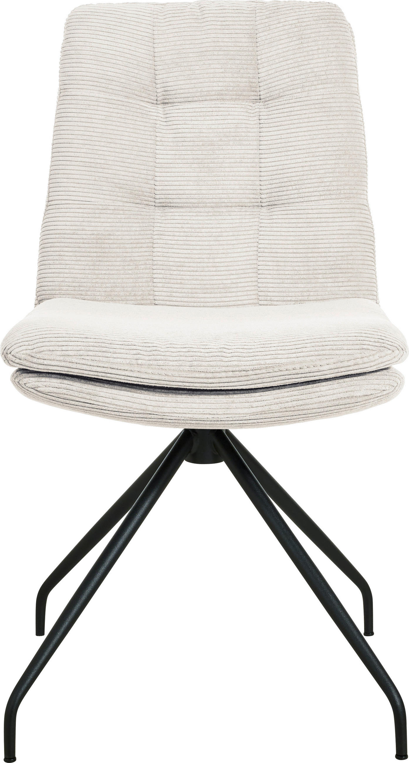 STUHL  in Cord  - Weiss/Schwarz, Design, Textil/Metall (49/90/68cm) - Johann Jakob