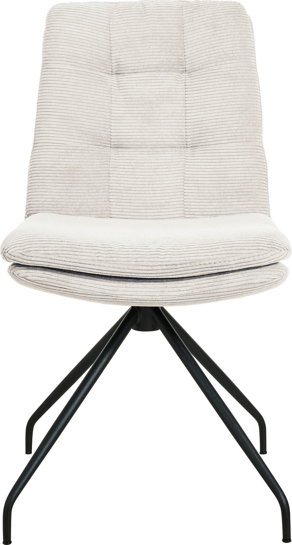 STUHL  in Cord  - Weiss/Schwarz, Design, Textil/Metall (49/90/68cm) - Johann Jakob