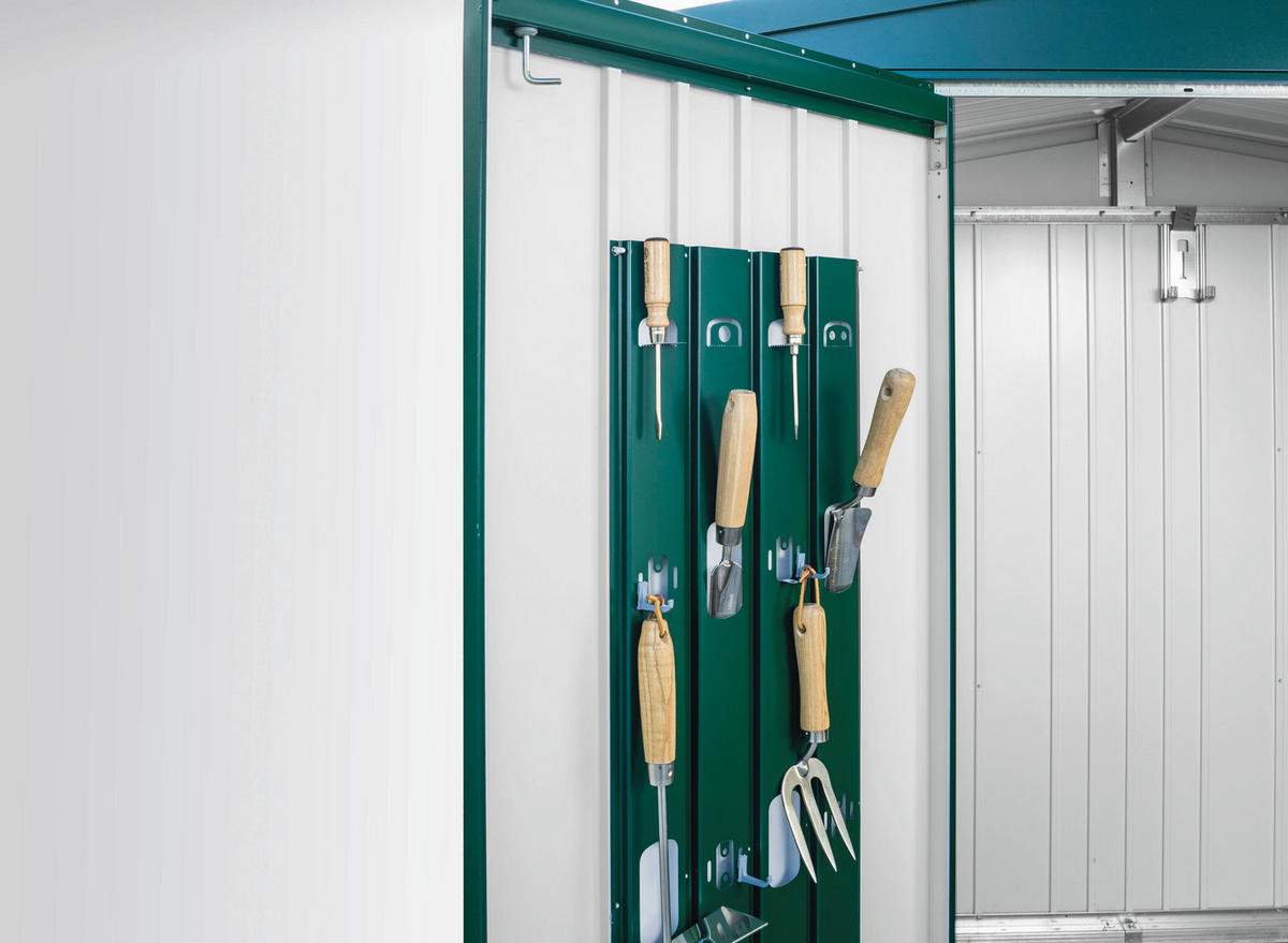 GERÄTEHAUS 172/196/84 cm  - Silberfarben, Basics, Metall (172/196/84cm) - Biohort