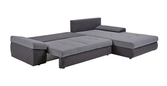 ECKSOFA in Webstoff Anthrazit, Dunkelgrau  - Dunkelgrau/Anthrazit, Design, Kunststoff/Textil (313/215cm) - Carryhome