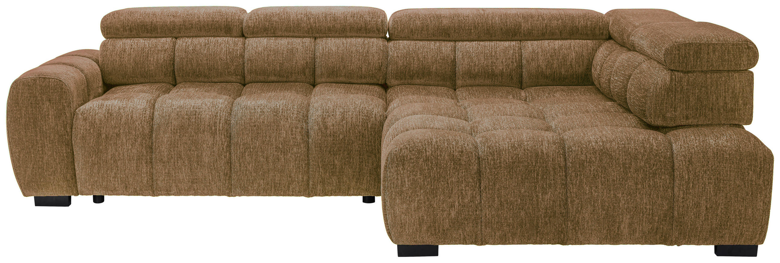 ECKSOFA inkl. Funktionen Senfgelb Webstoff  - Senfgelb/Schwarz, MODERN, Kunststoff/Textil (297/205cm) - Welnova