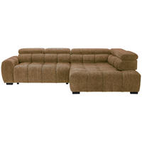 ECKSOFA inkl. Funktionen Senfgelb Webstoff  - Senfgelb/Schwarz, MODERN, Kunststoff/Textil (297/205cm) - Welnova