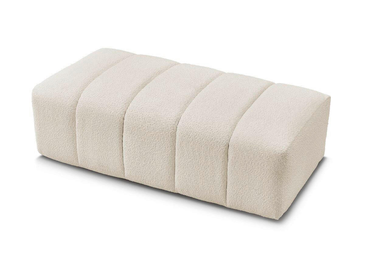 HOCKER ANNECY Bouclé Beige  - Beige/Schwarz, MODERN, Kunststoff/Textil (140/45/70cm)