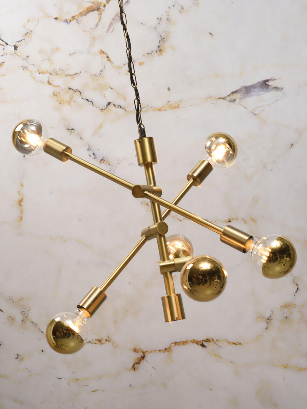 HÄNGELEUCHTE 76/248 cm  - Goldfarben, Design, Metall (76/248cm) - It's about Romi