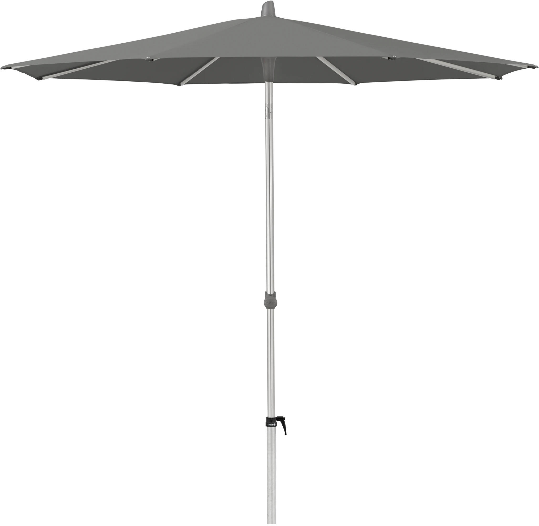 SONNENSCHIRM 200/200 cm - Silberfarben/Grau, Modern, Textil/Metall (200/200cm) - Glatz