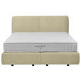 BOXSPRINGBETT 200/200 cm  in Creme  - Creme/Schwarz, Design, Kunststoff/Textil (200/200cm) - Johann Jakob