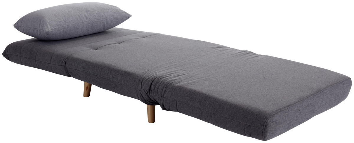 SCHLAFSESSEL Webstoff Grau, Hellgrau    - Hellgrau/Naturfarben, MODERN, Holz/Kunststoff (77/84/91cm) - Livetastic