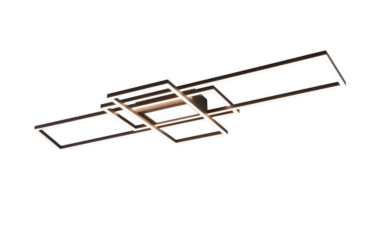 LED-DECKENLEUCHTE Irvine 105/42/6,5 cm   - Anthrazit, Design, Kunststoff/Metall (105/42/6,5cm) - Novel