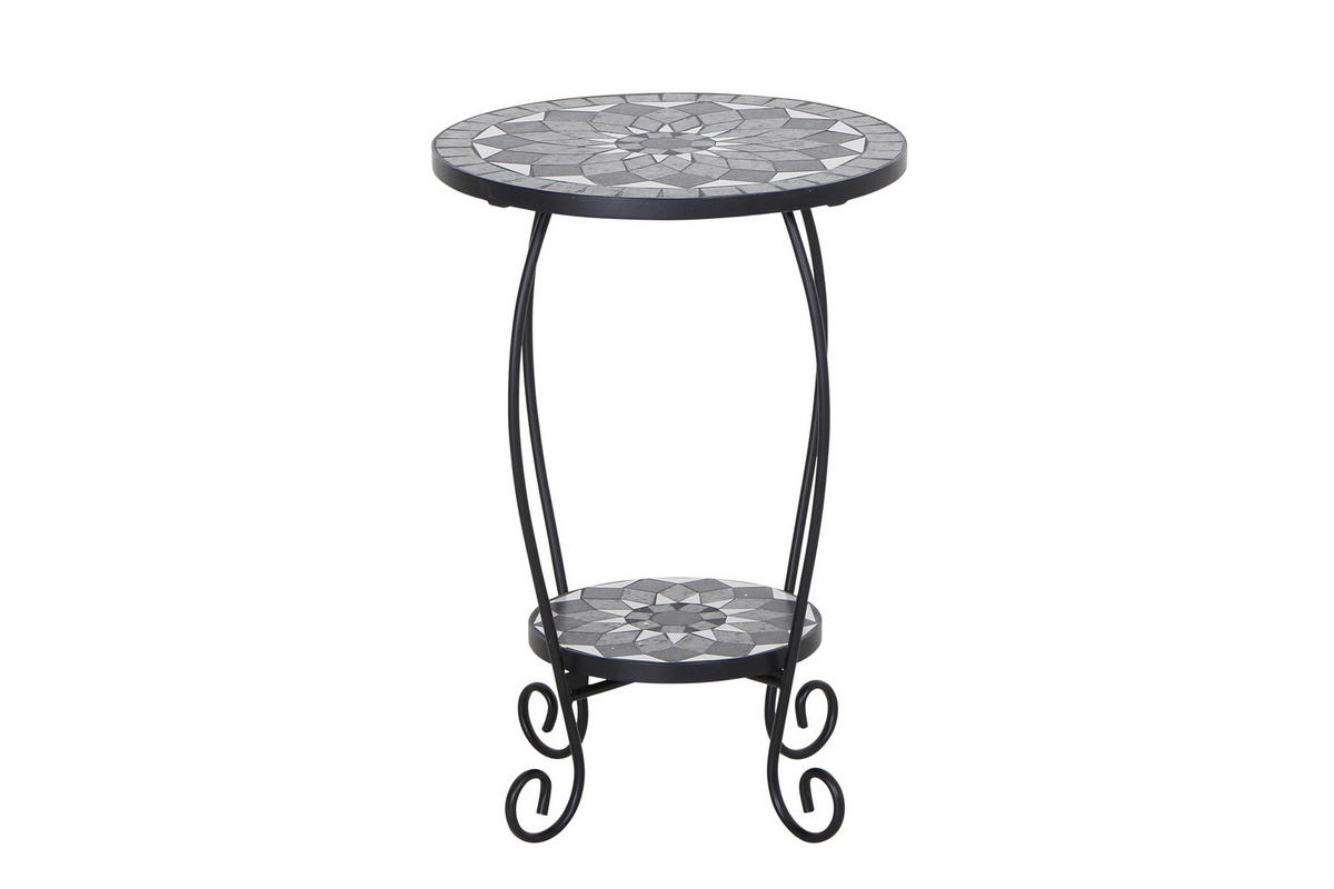 BLUMENSTÄNDER Metall, Keramik  - Schwarz, KONVENTIONELL, Keramik/Metall (41/41/59cm) - Siena Garden