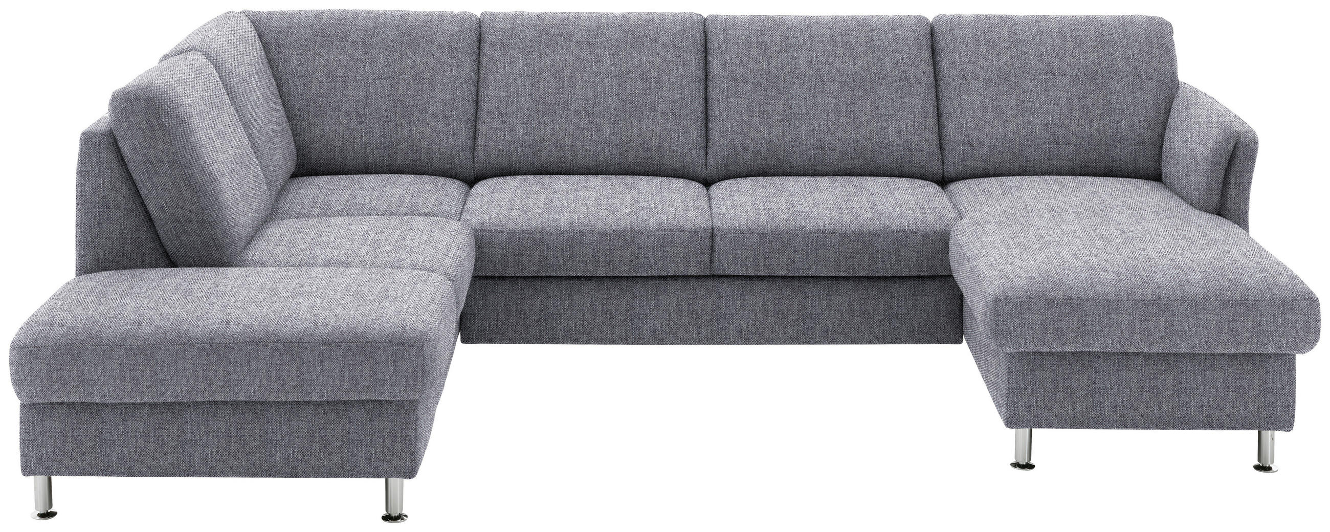 SOFFA i flatväv blå  - kromfärg/blå, Klassisk, metall/textil (200/305/168cm) - Beldomo System