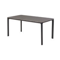 GARTENTISCH 160/90/77 cm Metall, Kunststoff rechteckig  - Graphitfarben/Grau, KONVENTIONELL, Kunststoff/Metall (160/90/77cm) - Gardenson