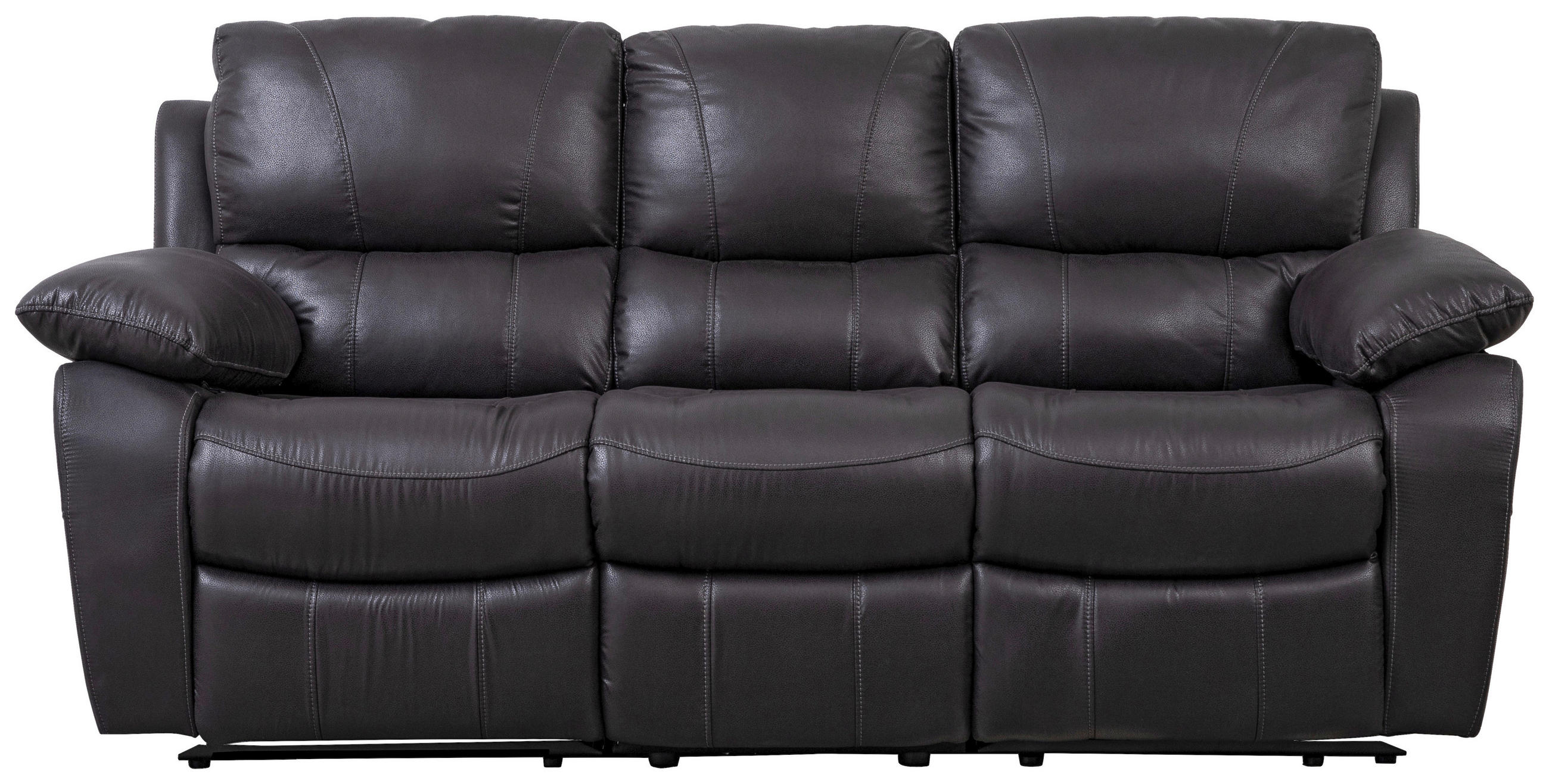 3-SITS SOFFA i svart  - svart, Klassisk, trä/textil (200/100/99cm) - Chilliano