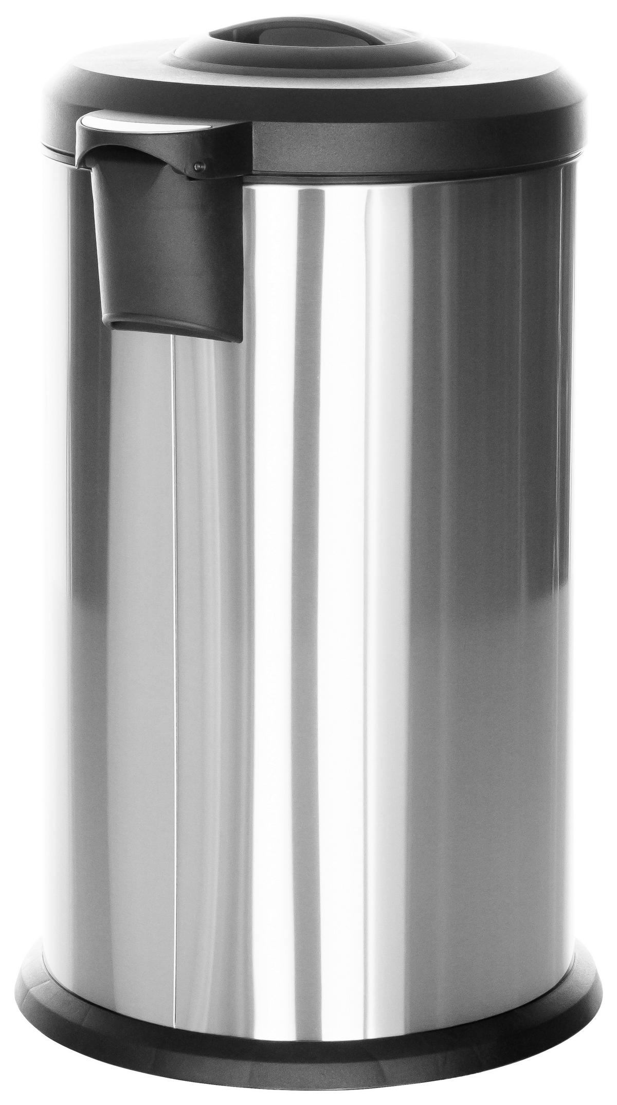 ABFALLSAMMLER 40 l  Metall  - Silberfarben/Schwarz, Basics, Kunststoff/Metall (38/62-96/38cm) - MID.YOU