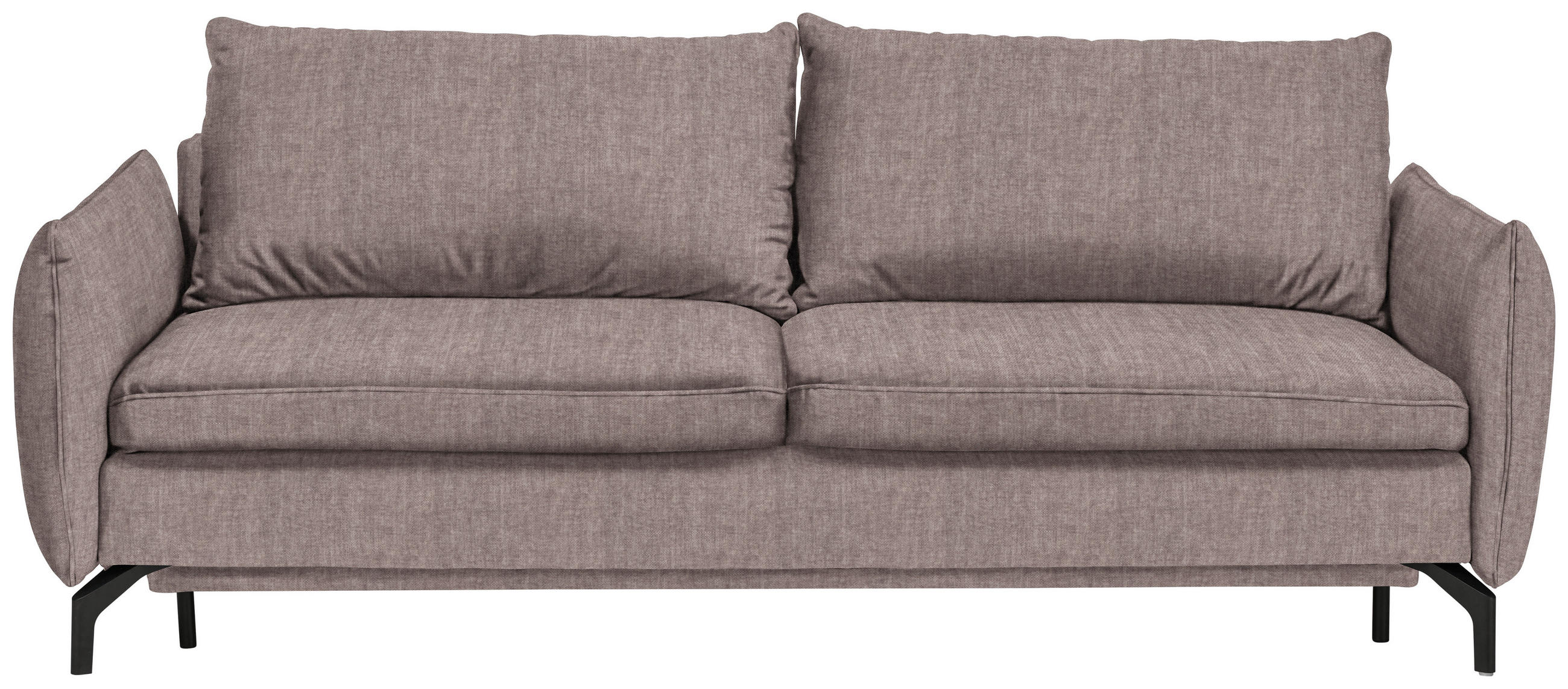 SCHLAFSOFA Braun  - Schwarz/Braun, Design, Textil/Metall (224/89/105cm) - Novel