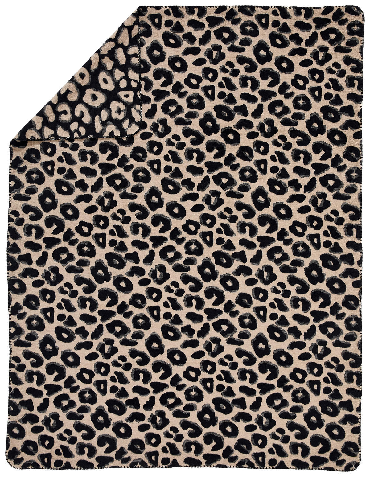 PLÉD 150/200 cm  - fekete/taupe, Trend, textil (150/200cm) - Dieter Knoll