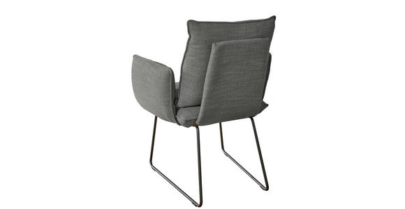 ARMLEHNSTUHL in Stahl Struktur - Schwarz/Grau, Design, Textil/Metall (65/90/70cm) - Dieter Knoll