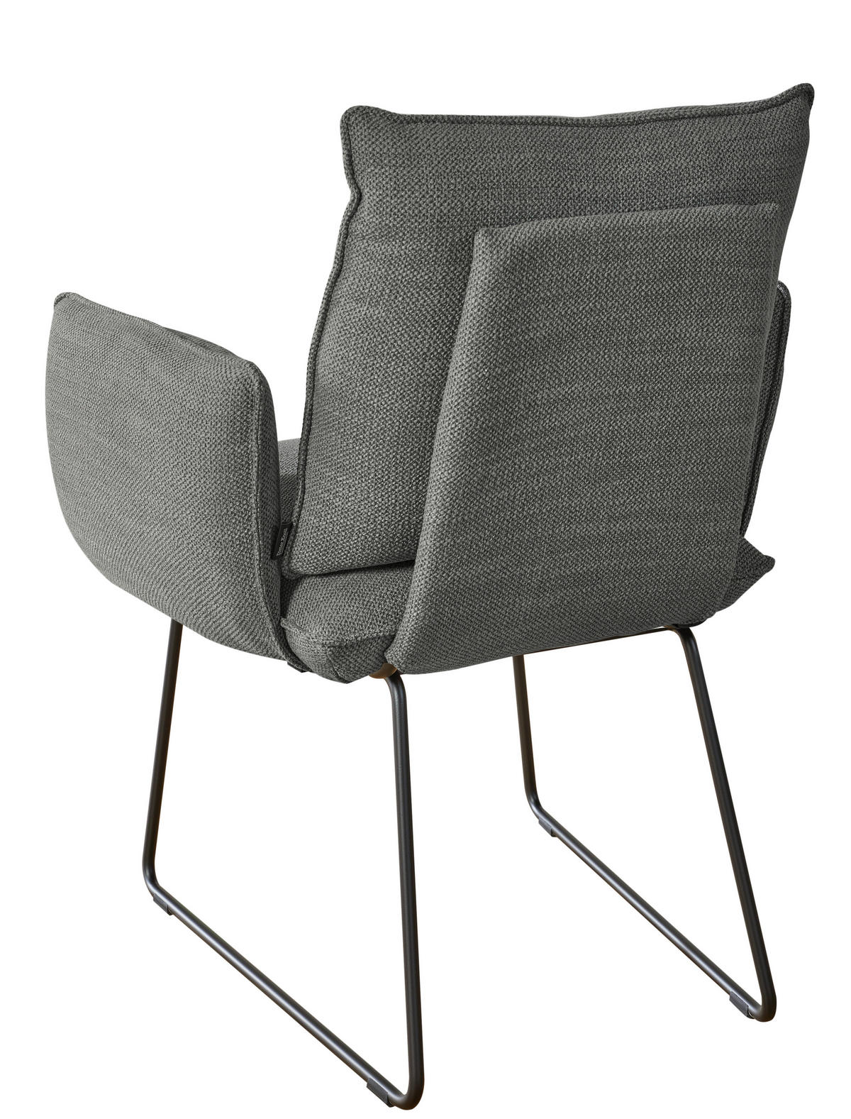 ARMLEHNSTUHL  in Stahl Struktur  - Schwarz/Grau, Design, Textil/Metall (65/90/70cm) - Dieter Knoll
