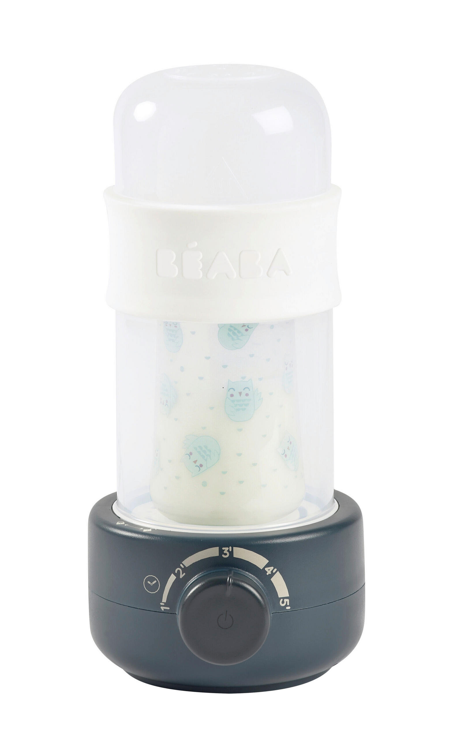 BABYKOSTWÄRMER 2024  - Transparent/Dunkelblau, Basics, Kunststoff (13,6/12,5/27cm) - Beaba