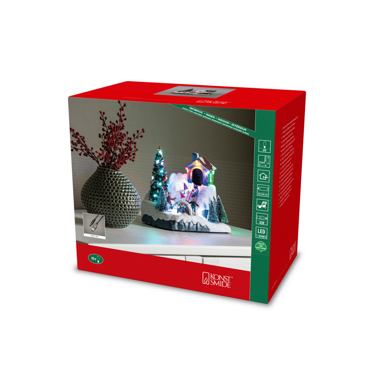 LED-DEKOLEUCHTE  - Multicolor, LIFESTYLE, Kunststoff (21,5/18,5/13cm)