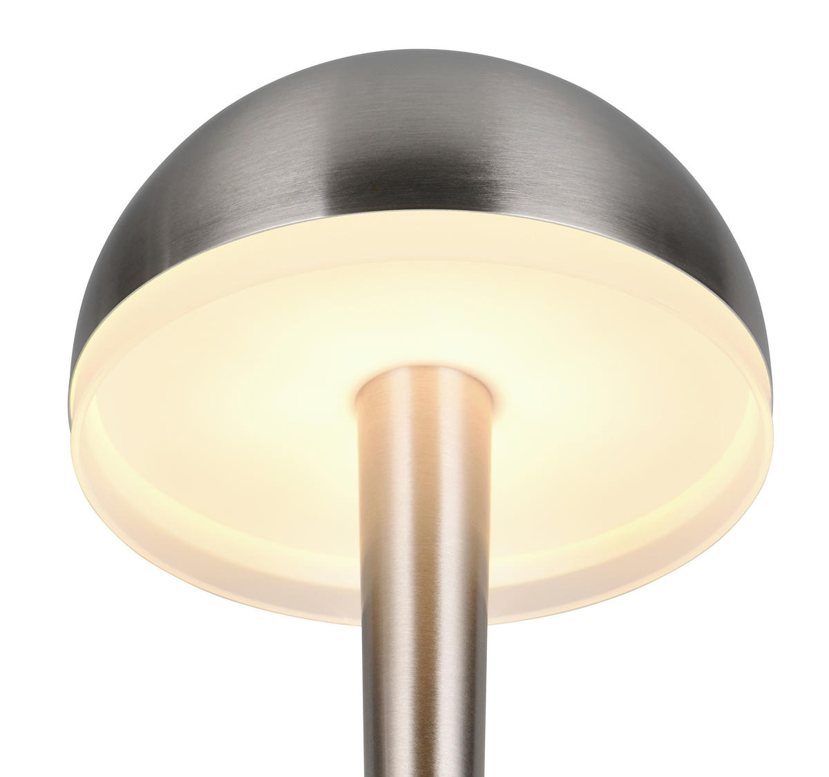 LED-STEHLEUCHTE - Weiss/Nickelfarben, Basics, Kunststoff/Metall (22/130,5cm)