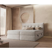 BOX KREVET    180/200 cm  - bijela/crna, Moderno, drvni materijal/tekstil (180/200cm) - Boxxx