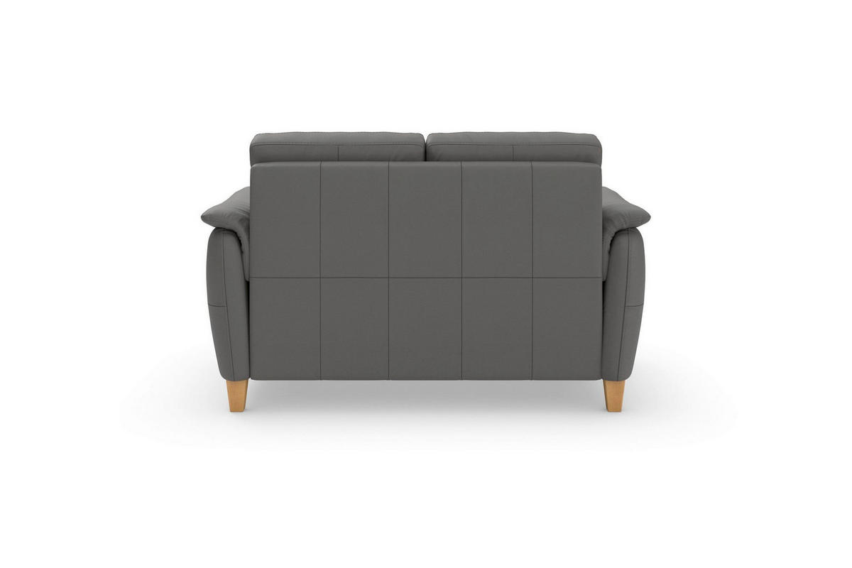 2-SITZER-SOFA PALMERA E Mokka Echtleder  - Eichefarben/Mokka, Basics, Leder/Holz (149/89/89cm) - Sit & More