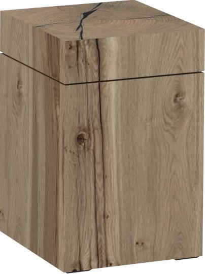DOHÁNYZÓASZTAL fa   - tölgyfa, Design, fa/fém (34/52/34cm) - Voglauer