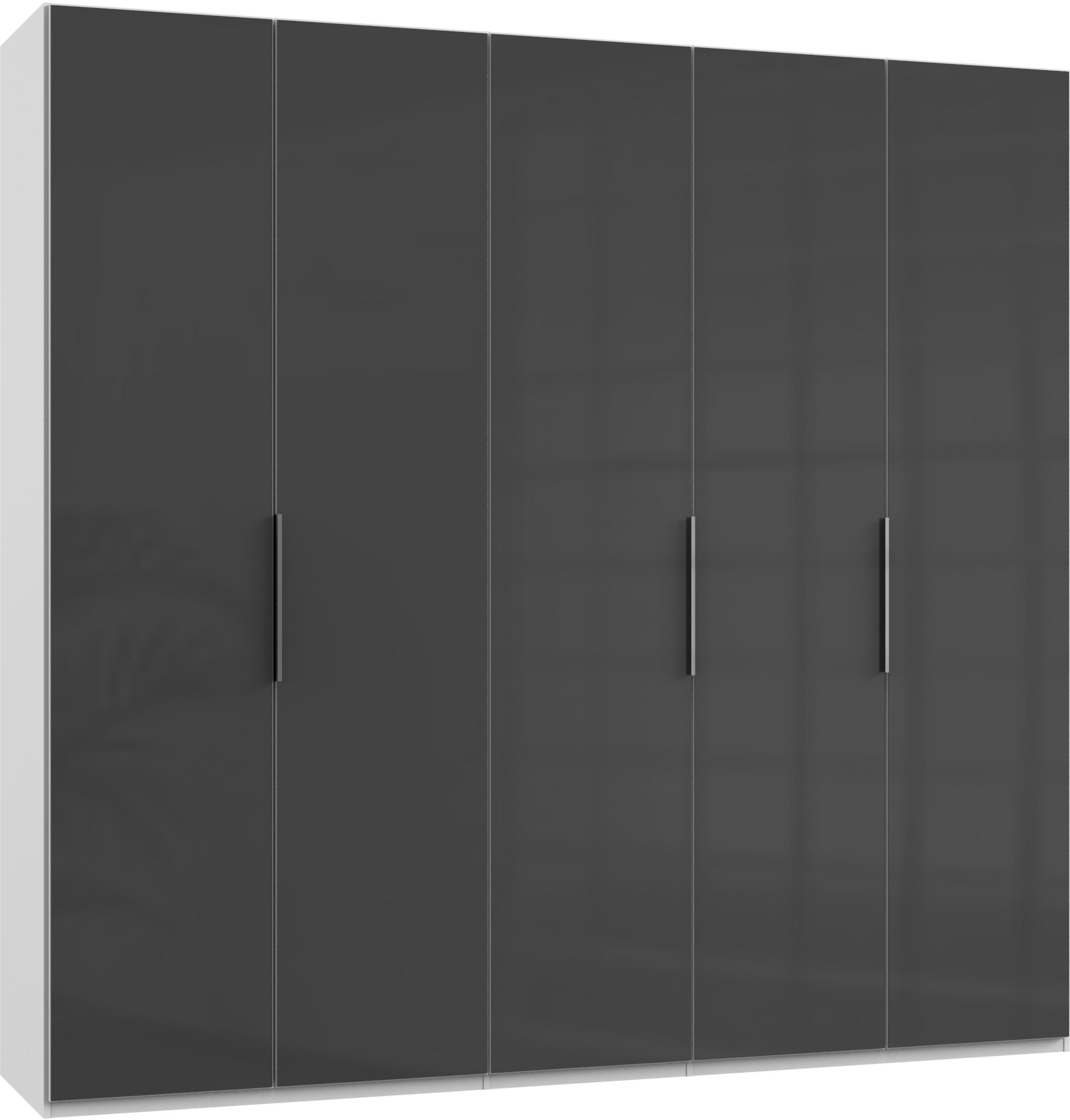 DREHTÜRENSCHRANK in Grau, Weiss - Chromfarben/Weiss, Modern, Glas/Holzwerkstoff (250/236/58cm) - MID.YOU