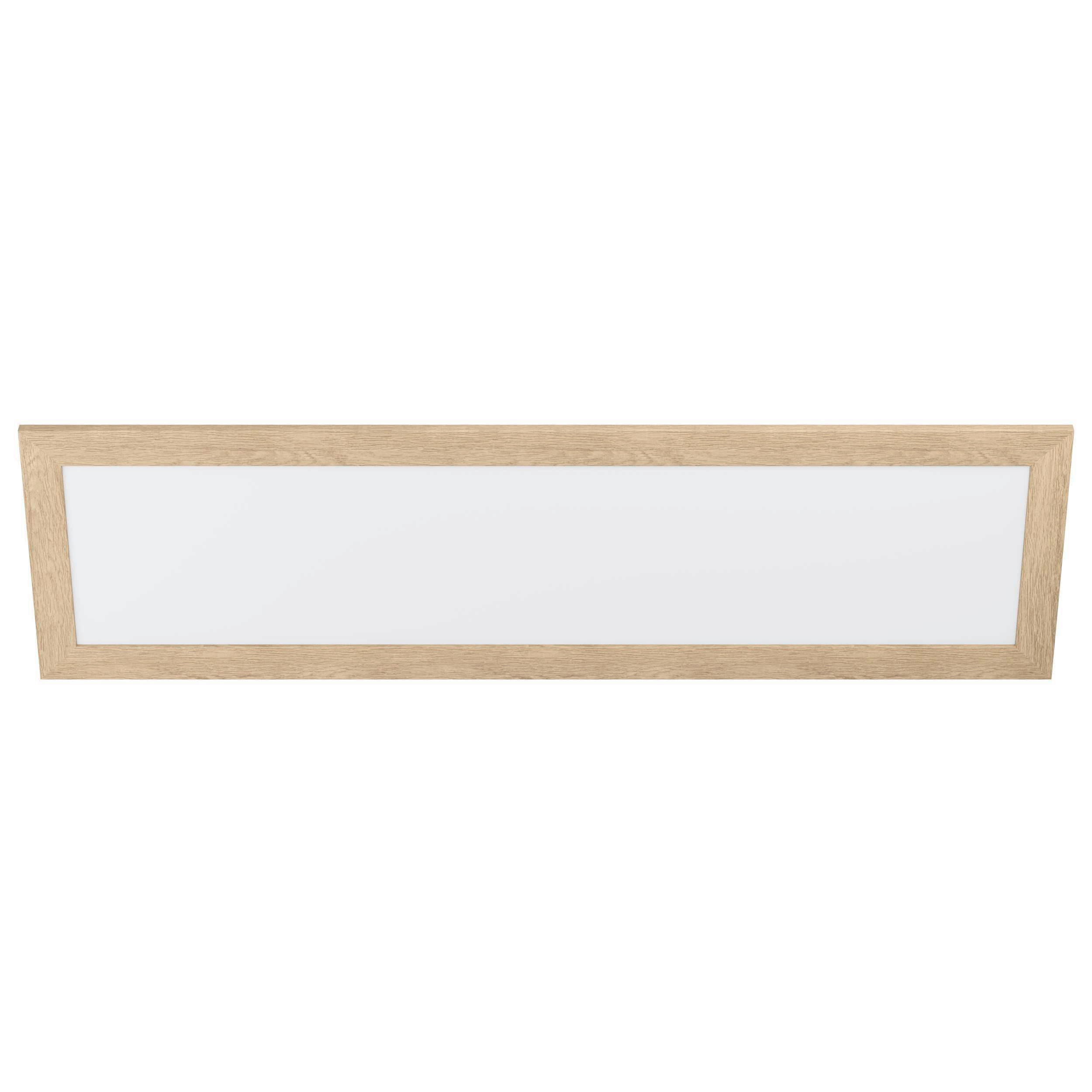 LED PANEL 124,5/34,5/5,5 cm  - vit/ekfärgad, Natur, metall/trä (124,5/34,5/5,5cm) - Eglo