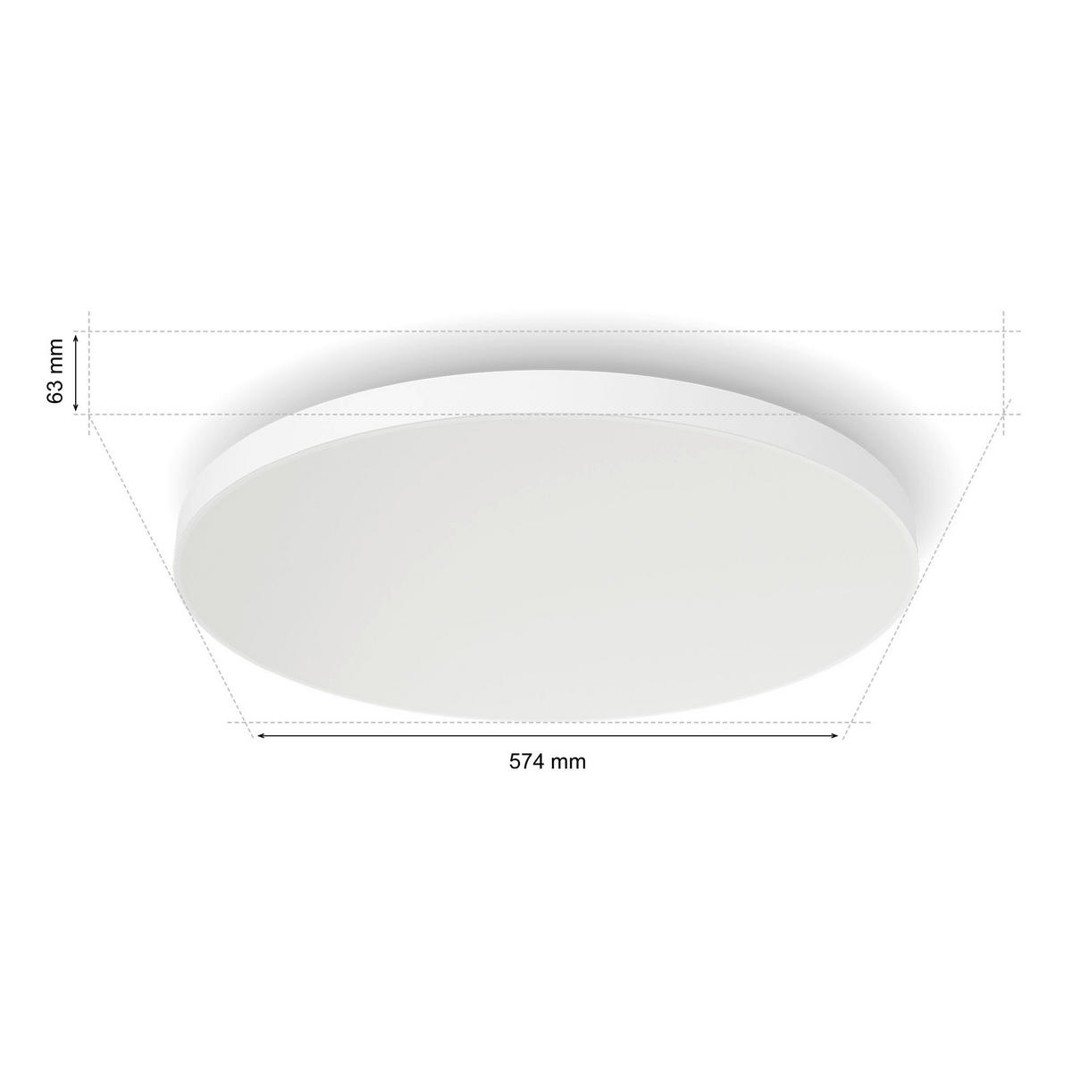 LED-DECKENLEUCHTE     - Weiss, Basics, Metall (60/60/5cm) - Philips HUE