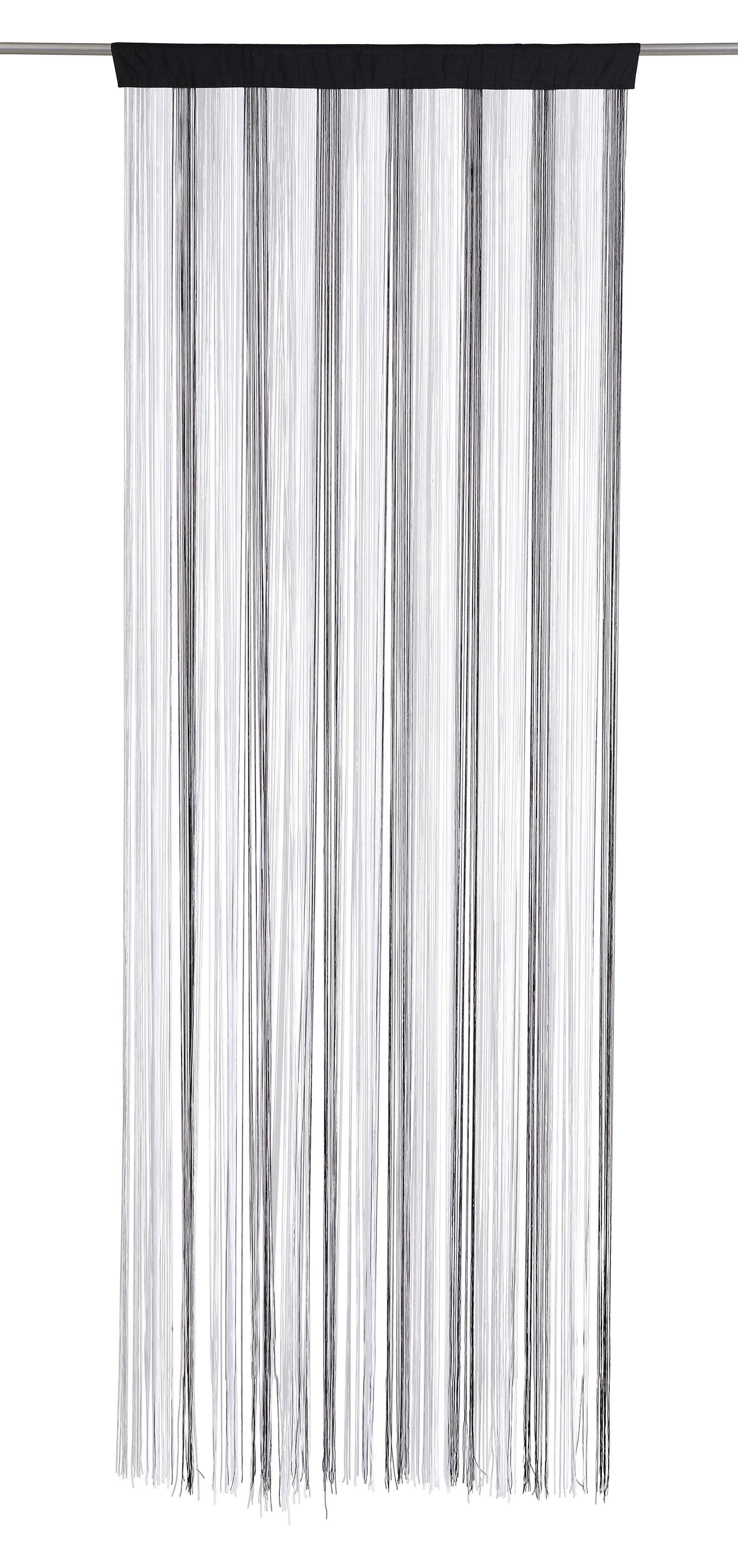 FADENVORHANG transparent  - Silberfarben/weiss, Basics, Textil (90/245cm) - Boxxx