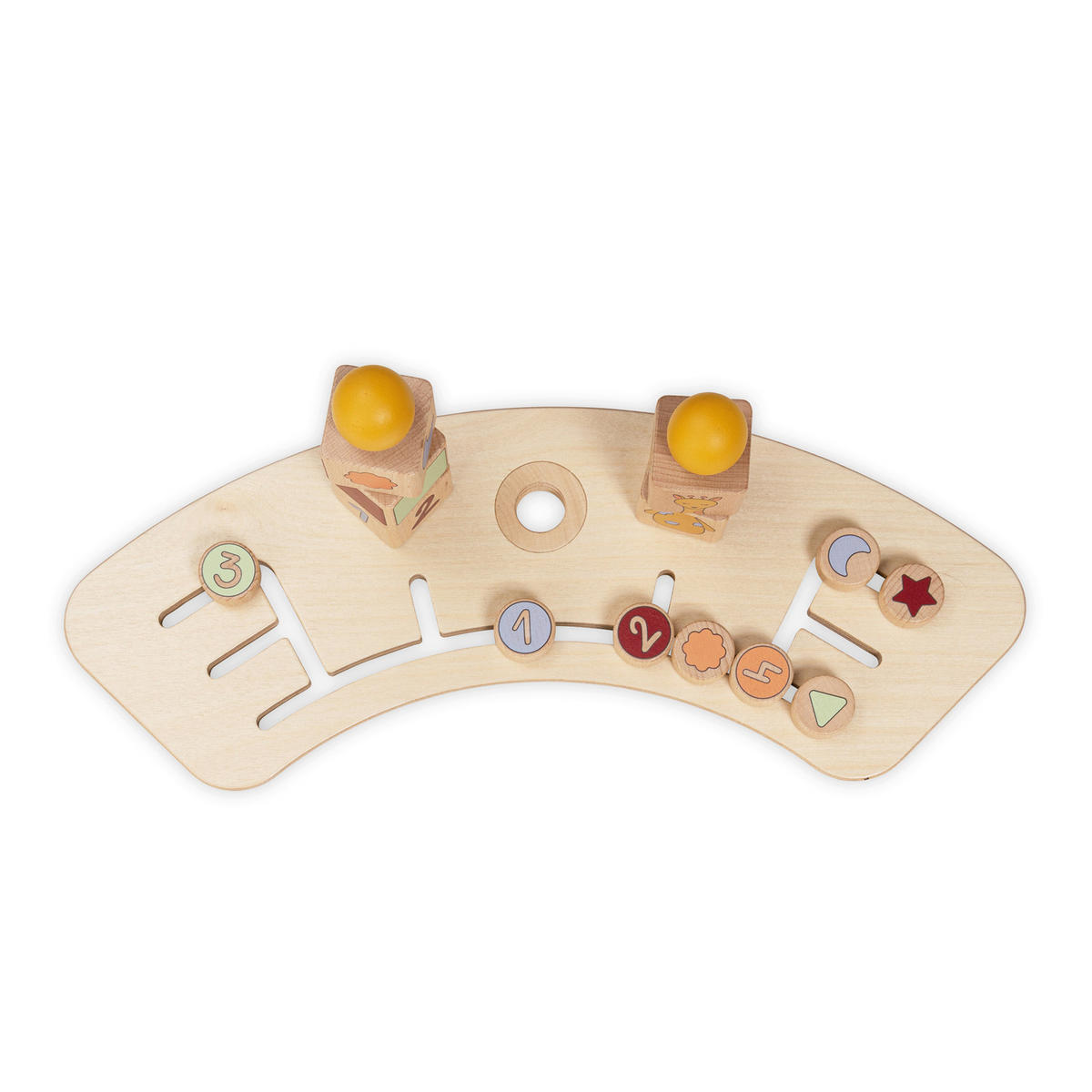 MOTORIKSPIEL Alpha Play Sorting  - Multicolor/Naturfarben, Basics, Holz/Kunststoff (37/15/13cm) - Hauck