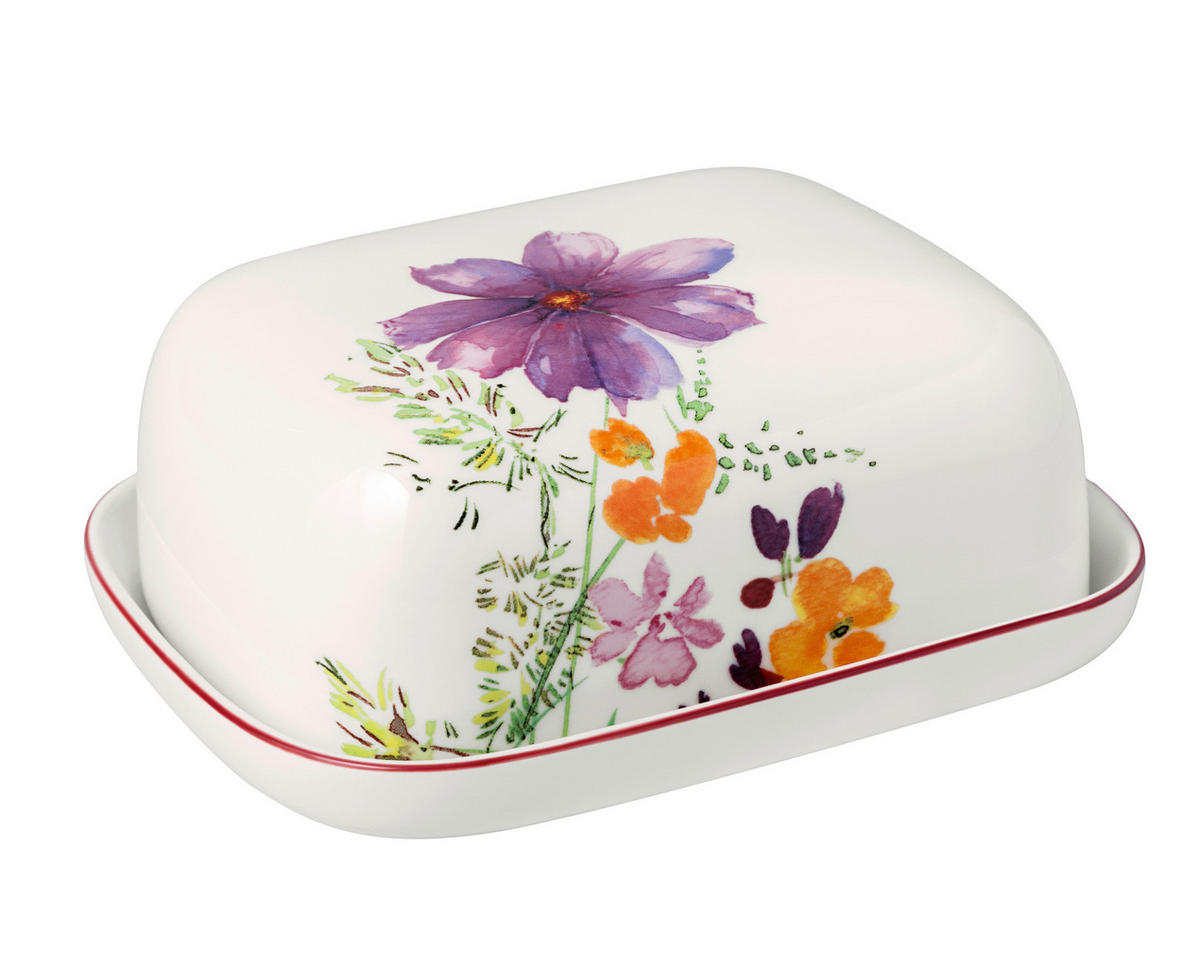 BUTTERDOSE Keramik Marie Fleur Basic  - Multicolor, ROMANTIK / LANDHAUS, Keramik (15/12,5/6,5cm) - Villeroy & Boch