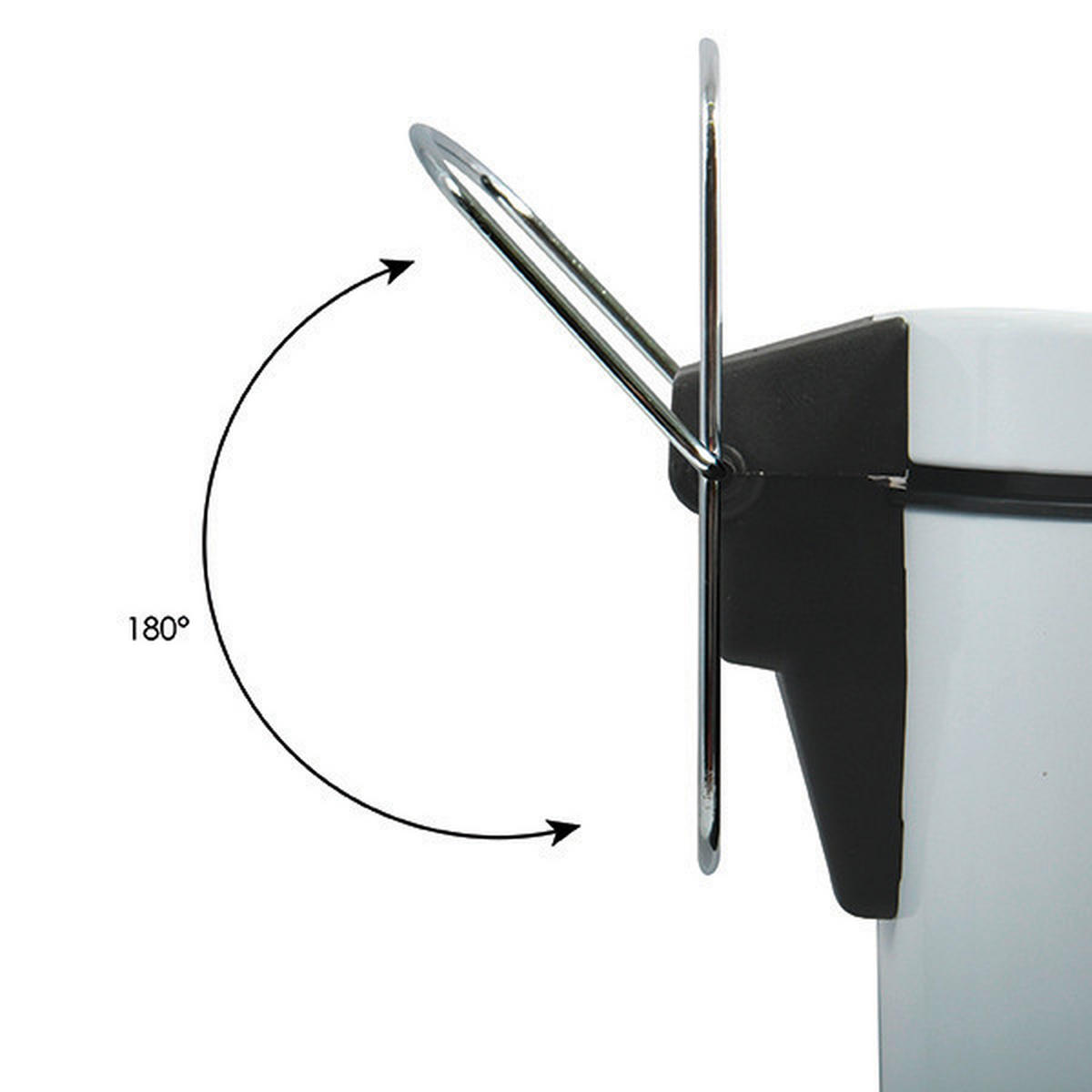 ABFALLEIMER 30 L  - Schwarz/Weiß, Basics, Kunststoff/Metall (29.5/63.5/29.5cm) - Spirella