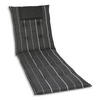 LIEGENAUFLAGE Streifen  - Anthrazit, Basics, Textil (60/7/190cm)