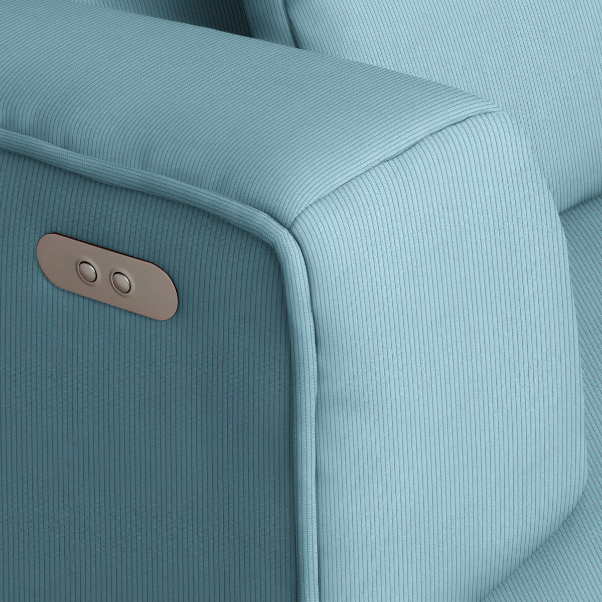 ECKSOFA  in Feincord Hellblau  188/288 cm  - Schwarz/Hellblau, Design, Kunststoff/Textil (188/288cm) - Welnova