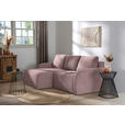 ECKSOFA  in Cord Rosa  - Schwarz/Rosa, KONVENTIONELL, Kunststoff/Textil (217/146cm) - Carryhome