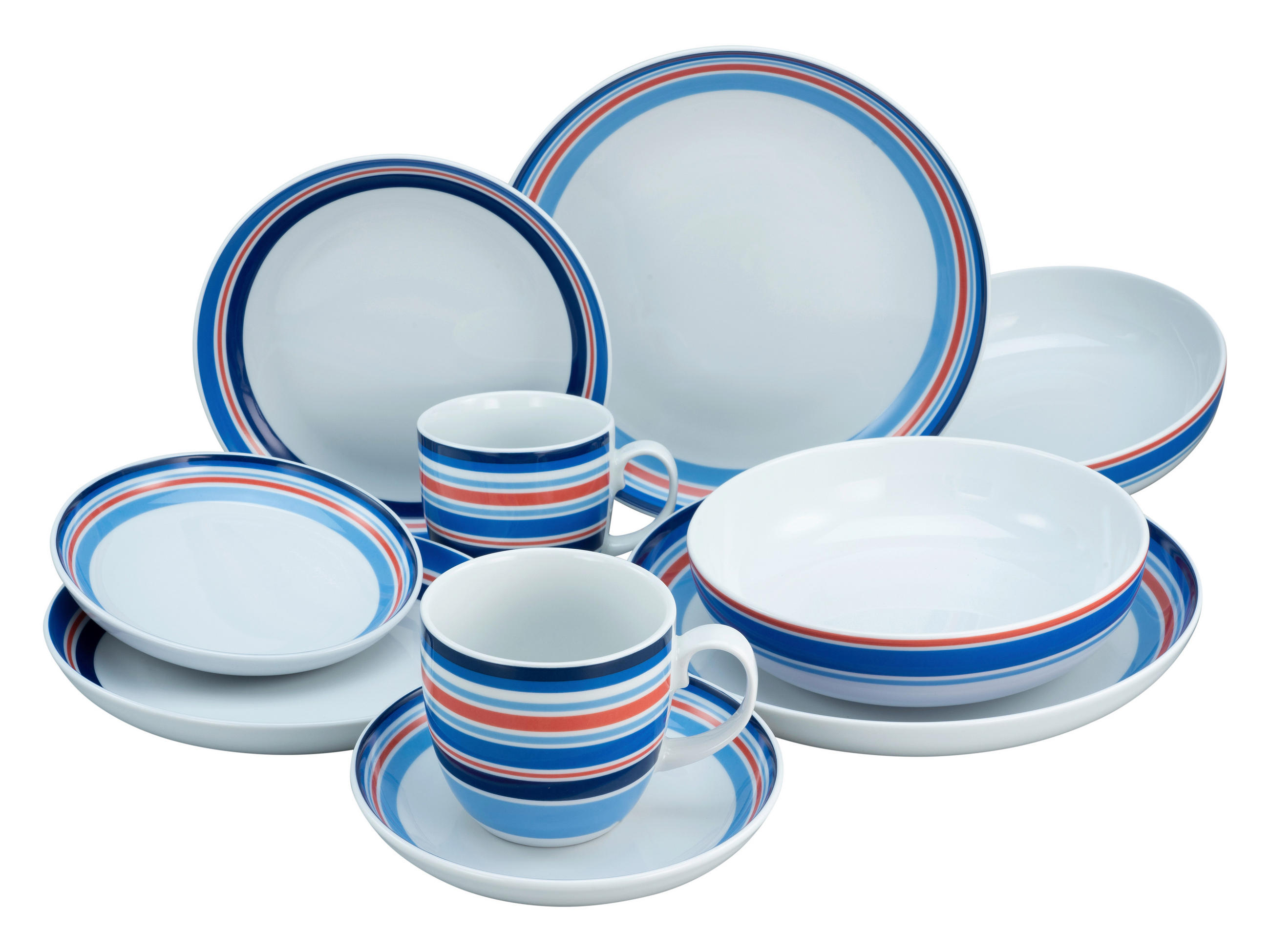 KOMBISERVICE ALLROUND COAST LINE 10-teilig  - Multicolor, Basics, Keramik (37,5/23/30,5cm) - Creatable